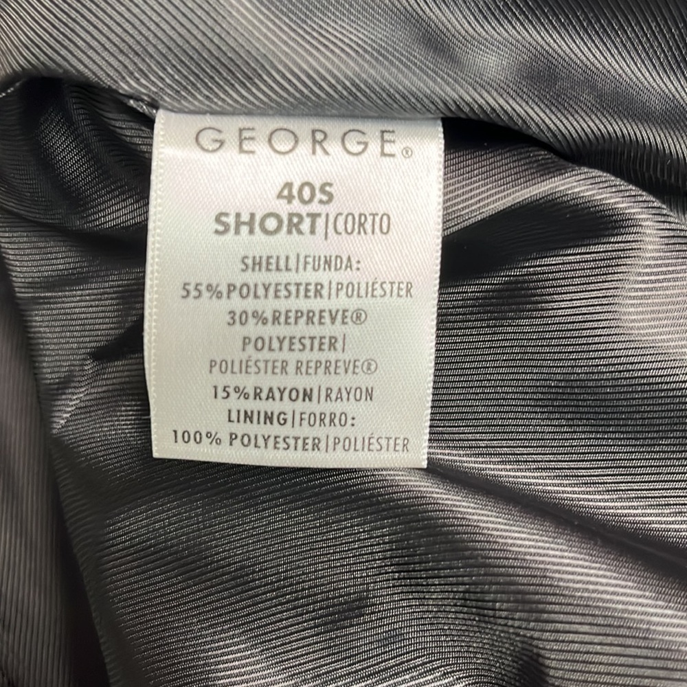 GEORGE suit coat men’s 40 S. Short. - Picture 5 of 5